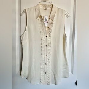 New with tags Michael Kors white silk blouse size 10